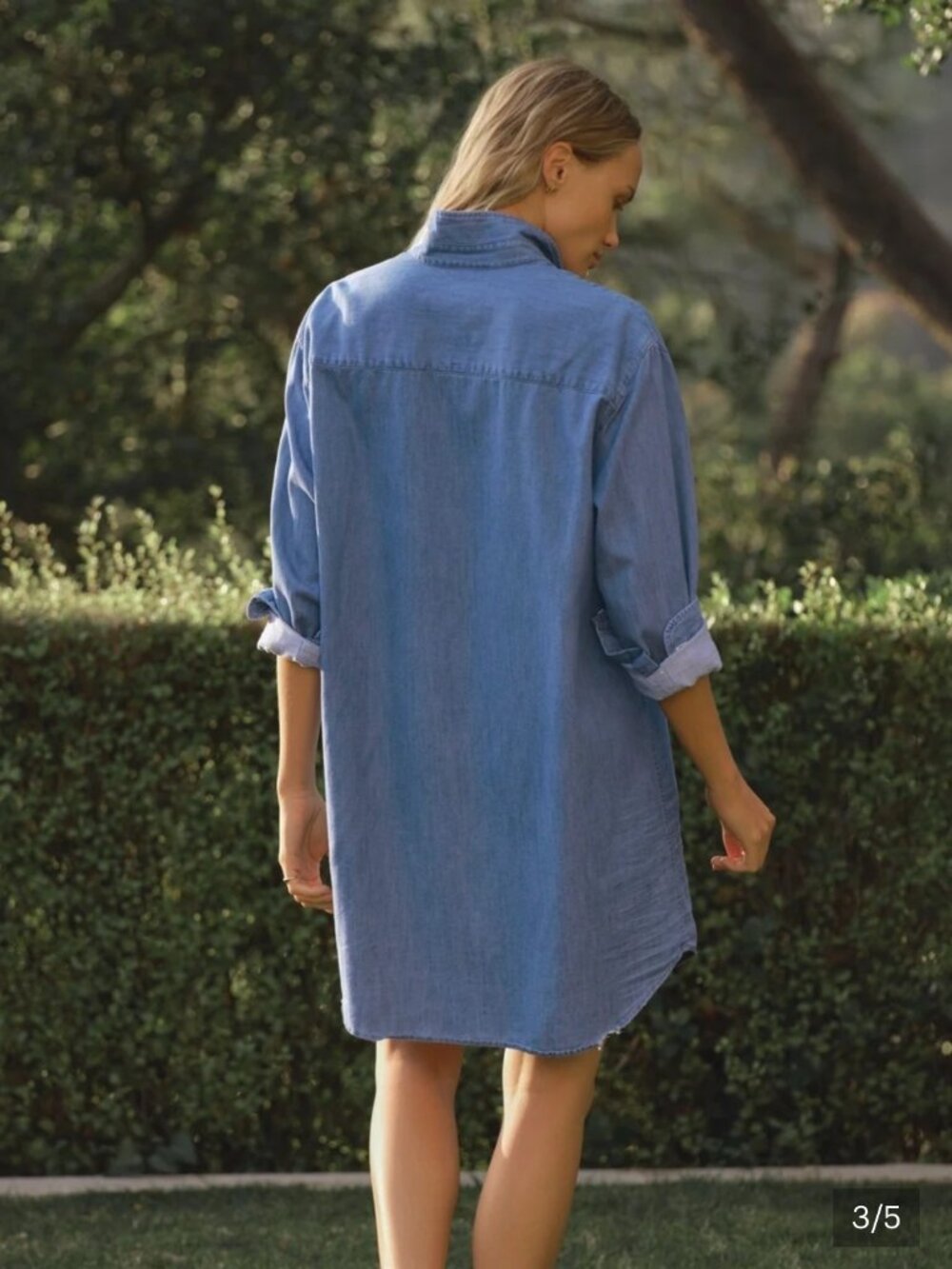 NWOT Frank & Eileen Blue Denim Button Down Mary Dress - Medium - Picture 2 of 13